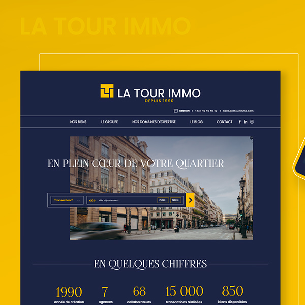 Site LA TOUR IMMO par COM AND SEE
